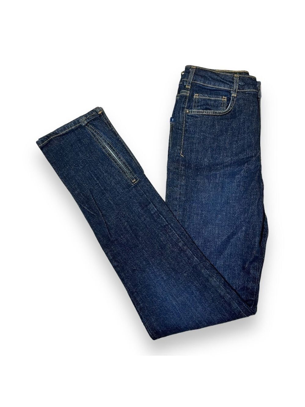 Pilcro Women’s The Split Straight High Waisted Jeans Dark Wash Size 27